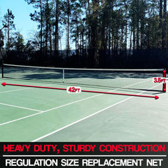 Image of Replacement Tennis Net / Heavy Duty Regulation Professional Tennis Net / 42 Feet Long x 3.5 feet tall