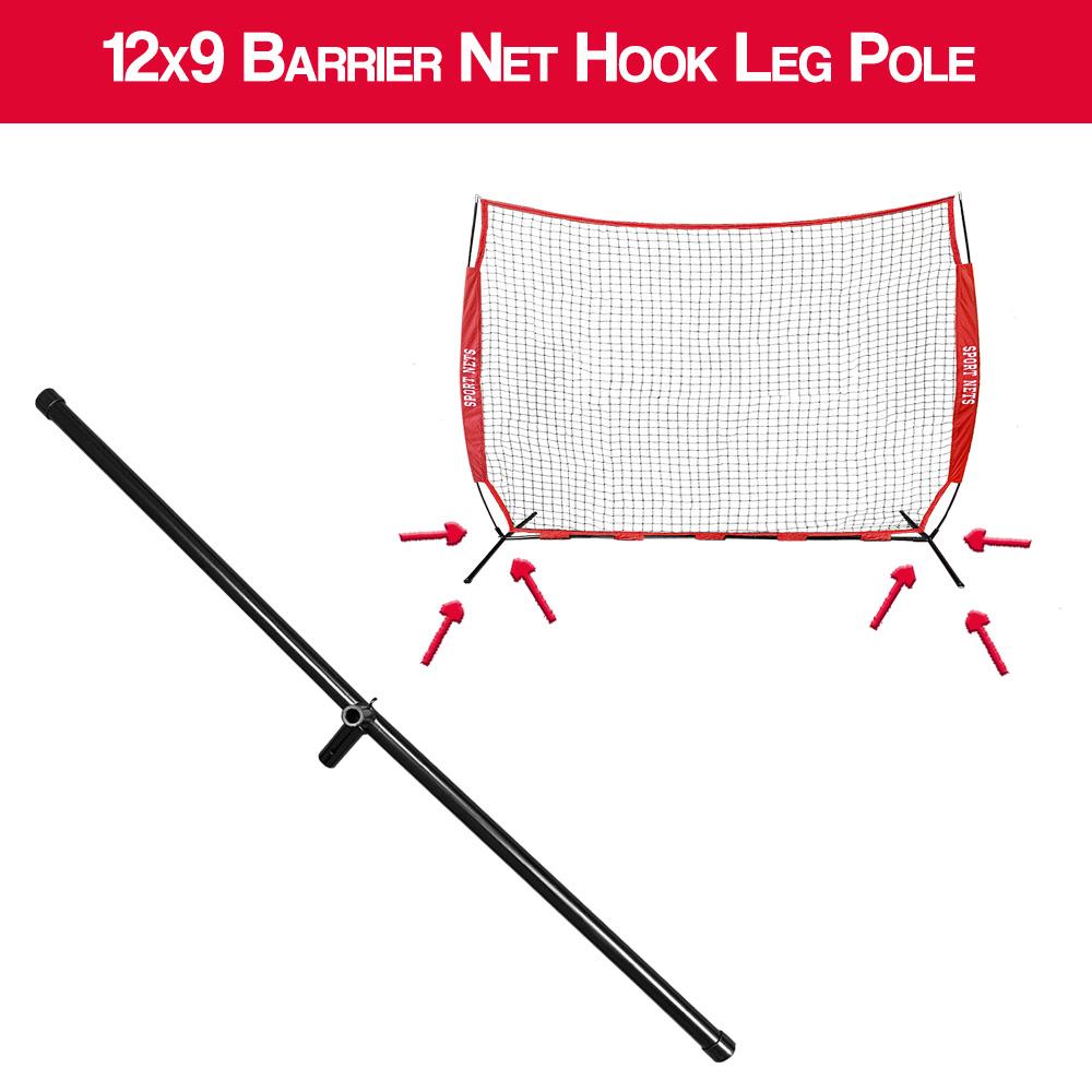 12X9 Barrier Net Replacement Hook Leg Pole