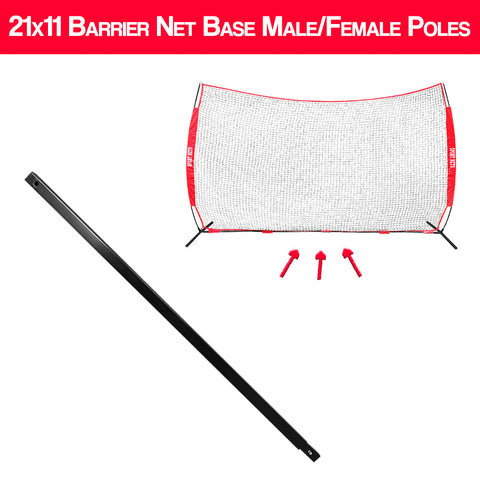 21x11 Barrier Net Replacement Male/Female Lower Frame Pole