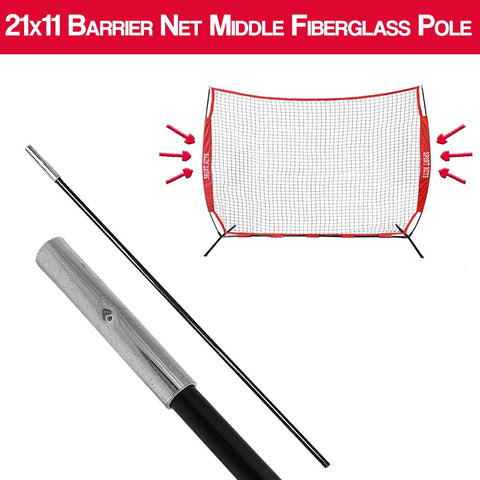 21x11 Barrier Net Replacement Middle Fiberglass Pole
