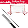 Image of 4x8 OR 4x6 Bow Frame Soccer Net Replacement BOTTOM Fiberglass Pole