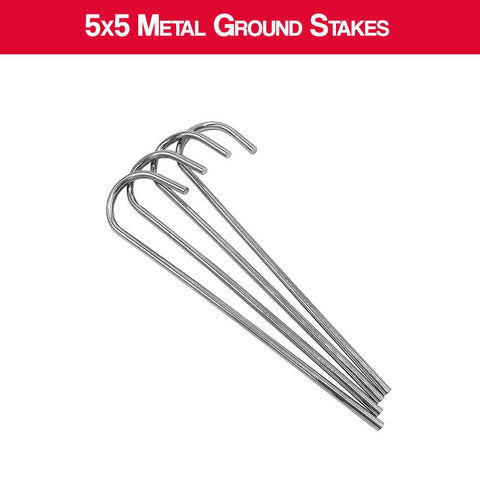 5x5 Hitting Net Replacement Metal Ground Stakes - Set Of 4