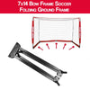 Image of 7x14 Bow Frame Soccer Net Folding Ground Frame