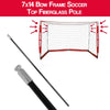 Image of 7x14 Bow Frame Soccer Net Replacement TOP Fiberglass Pole