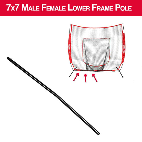 7x7 Heavy Duty Hitting Net Male - Female Lower Frame Pole Replacement