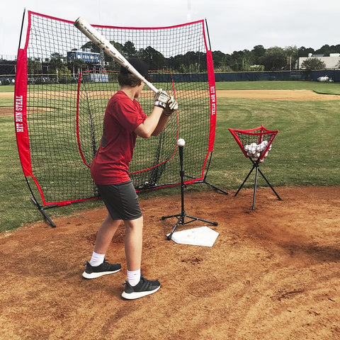 Baseball / Softball Hitting Net With Strike Zone Attachment