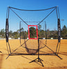 Image of Baseball / Softball Hitting Net with Batting Tee and Strike Zone