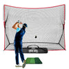 Image of practice golf net and mat