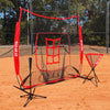Image of Sport Nets Baseball / Softball Hitting Net - 7 x 7 Practice Large Mouth Net with Bow Frame LIFETIME WARRANTY