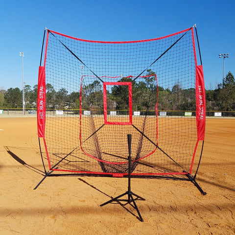 Baseball / Softball Hitting Net with Batting Tee and Strike Zone