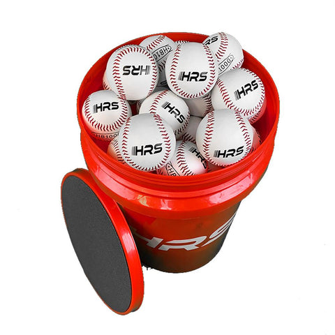 Bucket Of Practice Baseballs