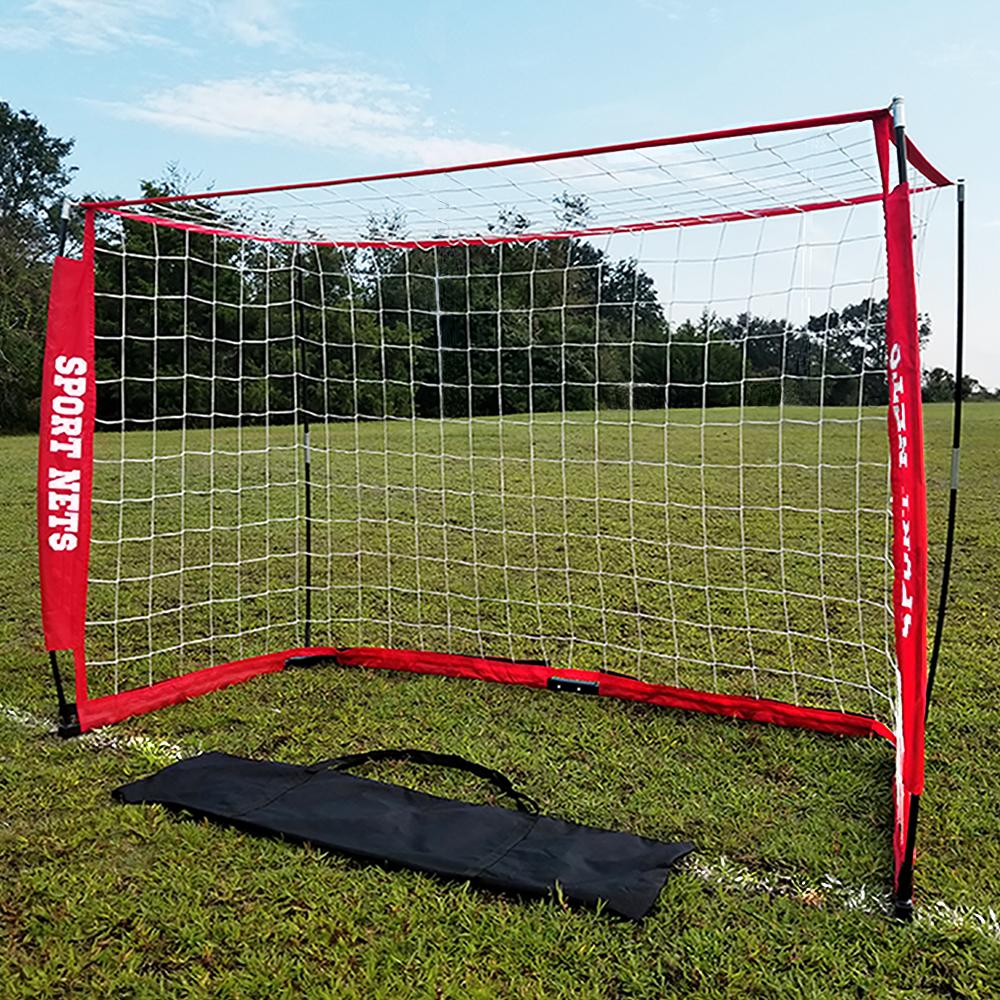 Portable Bow Frame Soccer Net With Carry Bag - 4 Sizes 4' X 6' - 4' X 8' - 6' X 12' - 7' x 14'