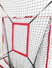 Image of Portable Baseball and Softball Hitting Net - 5 x 5 Large Mouth Net With Strike Zone And Portable Batting Tee