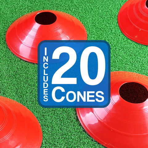 20 Bright Orange Soccer Practice Cones