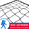 Image of Heavy Duty 10'x10' / 10'x15' Sports Barrier Protective Netting With Carabiner Clips - All Sport Containment Net Lacrosse / Football / Baseball / Softball / Basketball / Soccer / Hockey